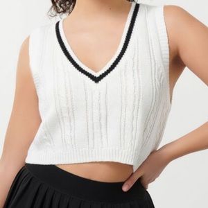 Garage Cropped Sweater Vest